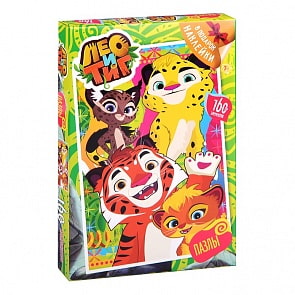 Пазл с наклейками Лео и Тиг – Селфи, 160 деталей (Origami, 03869)