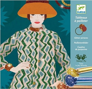 Набор для творчества с блестками - Мода (Djeco, 09506k)