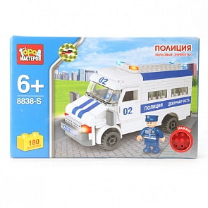 Конструктор Город Мастеров “Полиция. Дежурная часть” со звуком, 180 деталей (Город Мастеров, BB-8838-RSsim)