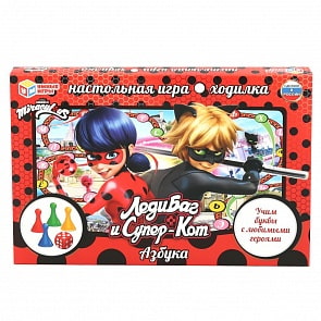 Настольная игра-ходилка Умные игры - Азбука. Леди баг и Супер кот (Умка, 4690590181027)