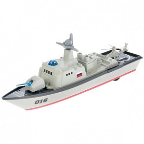 Модель Крейсер свет-звук 18 см металлическая (Технопарк, FY016-18SLMIL-GY)