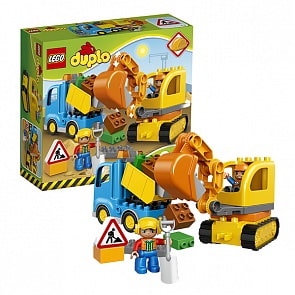 Lego Duplo Town. Грузовик и гусеничный экскаватор (LEGO, 10812-L)