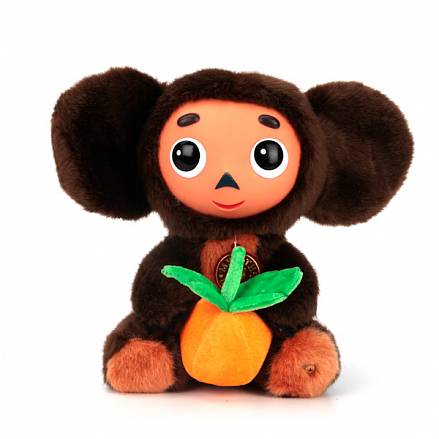 Озвученная мягкая игрушка - Чебурашка с апельсином, 25 см 