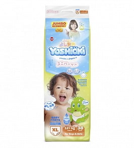 Трусики-подгузники Yoshioki XL, 12+ кг, 38 штук (Yoshioki, Y12)