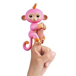 Интерактивная обезьянка Саммер, розовая с оранжевым, 12 см (WowWee, 3725) - миниатюра