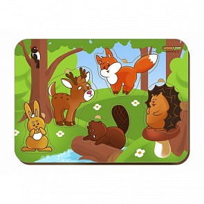 Деревянный вкладыш - Лесные животные (Сибирский сувенир, 011504)