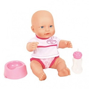 Пупс, 35 см., пьет, писает плачет, с аксессуарами (Карапуз, 1402Rsim)