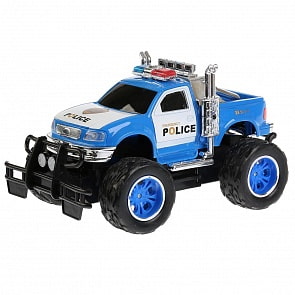 Радиоуправляемая машина - Полицейский Джип, на аккумуляторе, свет, з/у USB, мягкие колеса (B1604057sim)