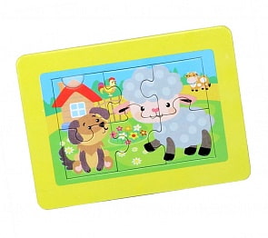 Пазл в рамке - Овечка и щенок, 6 элементов (Десятое королевство, 02891ДК)