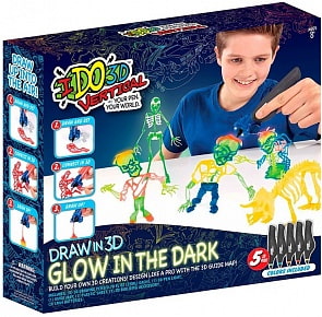 3D ручка – Вертикаль. Магия света, 5 ручек с пастой, светящейся в темноте, Зомби (Redwood, 166095)