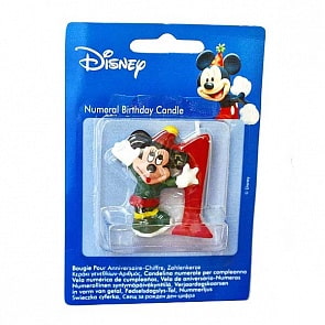 Объемная свеча Микки 1 год  (Procos, tp6141)