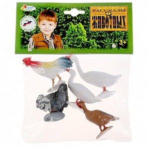 Набор из 5-и фигурок домашних птиц, несколько видов (Играем Вместе, P0311BY-05) (ассортимент)