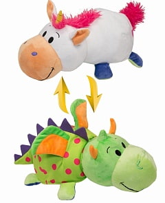 Плюшевая игрушка Вывернушка 2 в 1 - Единорог-Дракон, 35 см (1toy, Т10927)