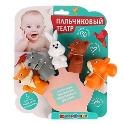 Пальчиковый театр для ванны - Лесные обитатели, 5 штук (Капитошка, LXFWA-19) - миниатюра