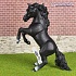 Фигурка черной лошади на дыбах  - миниатюра №2