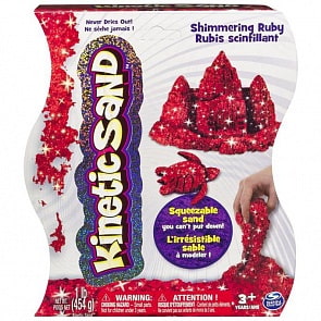 Песок для лепки Kinetic sand - Драгоценные камни, цвет красный (SpinMaster, 71408-0027-r)