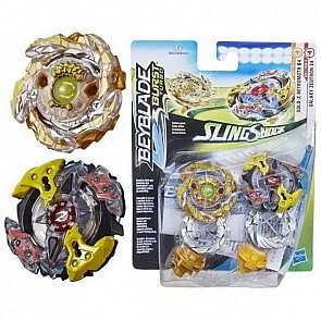 Набор из 2 волчков BeyBlade Burst Слингшок - Gold-X Betromoth B4 & Galaxy Zeutron Z4 (Hasbro, e4746-e4604)