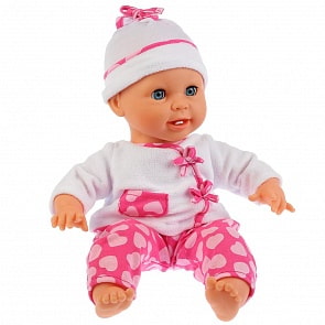 Интерактивная кукла с аксессуарами, 40 см, 5 функций, мягкое тело, 10 песен А. Барто (Карапуз, 16351-RU)