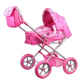 Зимняя коляска с сумкой розовая (Gulliver, 22-15155)