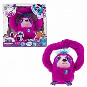 Интерактивный питомец RoboPets – Ленивец-повторюшка, розовый (1toy, Т19421)