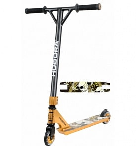 Трюковый самокат Stunt Scooter XR-25, золотой (Hudora, 14027)