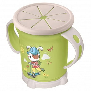 Чашка для сухих завтраков с декором, 270 мл, зеленый (Бытпласт, 431304409)