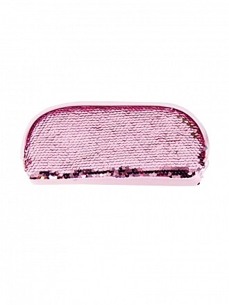 Пенал с блестками, цвет – розовый 