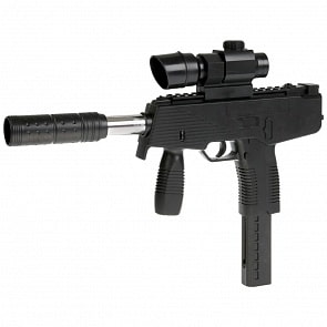 Автомат с лазерным прицелом, глушителем и пульками (1B01594)