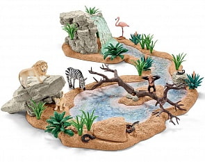 Большой игровой набор Wild Life - Заводь с животными (Schleich, 42321)