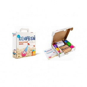 Космический песок с песочницей и формочками, желтый 2 кг (1toy, Т58576)