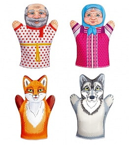 Кукольный театр, домашний – Битый небитого везет, 4 куклы-перчатки (Десятое королевство, 03644ДК)