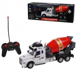 Бетоновоз на радиоуправлении, 4 канала, свет, звук (Наша игрушка, 688A-3)