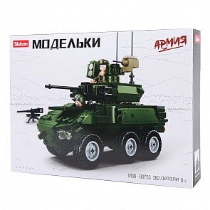 Конструктор Танк с фигурками, 382 детали (Sluban, M38-B0753)