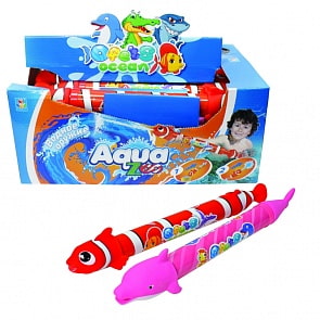 Водяная помпа Аквамания - Рыба/Дельфин, со стикером, 46 см (1Toy, Т59467) (ассортимент)
