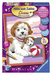 Раскрашивание по номерам - Собака со щенком (Ravensburger, 27961st)