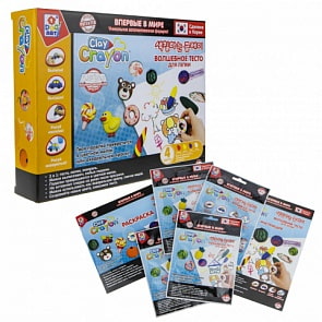 Набор тесто-мелков Clay Crayon, 4 цвета по 30 г (1toy, Т19006)