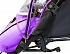 Санки-коляска Snow Galaxy City-1-1 – Серый зайка на фиолетовом, на больших надувных колесах, сумка, варежки  - миниатюра №8
