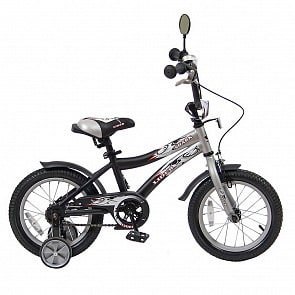 Двухколесный велосипед Lider shark, диаметр колес 14 дюймов, серый/черный (VELOLIDER, 5517RT)