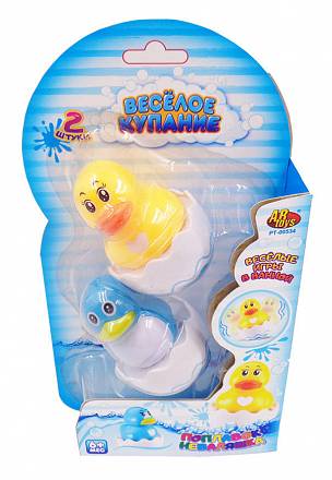 Игрушки для ванной, в наборе уточка и цыпленок-поплавок  – Веселое купание 