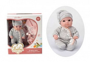 Пупс - Baby So Lovely в костюмчике и шапочке, с аксессуарами, 20 см (Junfa Toys, 1907-2-no)