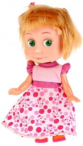 Кукла – Маша в праздничном платье. 4 песни, 15 см. Маша и Медведь (Карапуз, 83030HBsim)