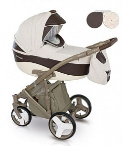 Детская коляска Camarelo Avenger Lux 2 в 1, бежево-коричневая (Camarelo, Av_06)
