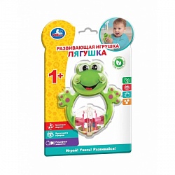 Развивающая погремушка - Лягушка с шариками (Умка, B1680103-R-D1) - миниатюра