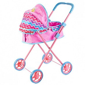Коляска для кукол из серии My Little Pony металлическая, резиновые колеса (Карапуз, 63CA-MLPsim)