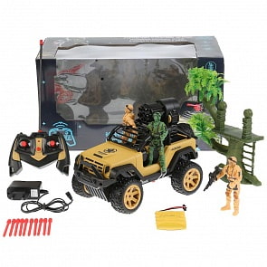 Джип радиоуправляемый на аккумуляторе военный, с аксессуарами, разные варианта дизайна (Zhorya, ZY887701) (ассортимент)