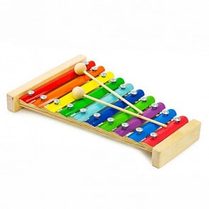 Музыкальный инструмент – Металлофон, 10 планок (Alatoys, МФ1001)