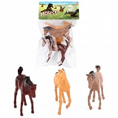 Набор из 3 фигурок лошадок (Junfa Toys, Y231)