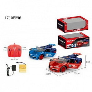 Машина на радиоуправлении с аккумулятором, usb зарядное устройство, свет, двери и багажник открываются, несколько цветов (1710F296sim)