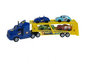 Автовоз в наборе с машинками, инерционный (Toybola, TB-005)