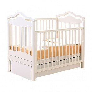 Кровать детская Гандылян К-2005-1м Анжелика маятник универсальный, белый (Gandylyan, GAN-К 2005-1м_белый)